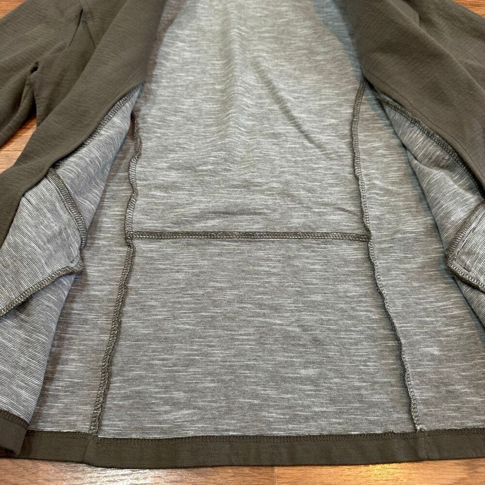 Matty M Open Front Cardigan Olive Green | Women Size M - Picture 5 of 11